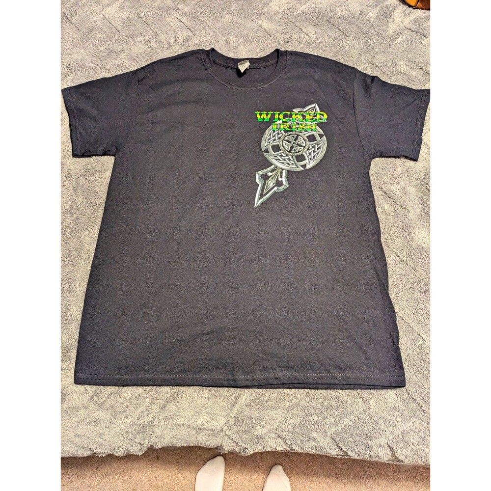 Celtic, Gothic, Wicked Irish Black T-Shirt Men's Size Large